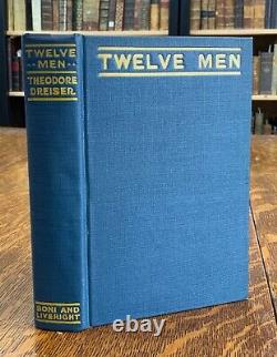 1919 Douze hommes par Theodore Dreiser Première édition avec jaquette originale