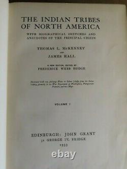 1933 The Indian Tribes Of North America Par Mckenney & Hall 3 Vols 122 Col Plts