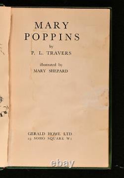 1934 Mary Poppins Signé Première Édition P L Travers Fine Reliding Présentation
