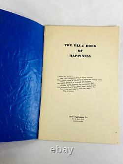 1951 Livre bleu du bonheur PREMIÈRE ÉDITION Conseils spirituels du Père John Doe