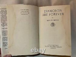 1956 1ère Édition Diamonds Are Forever By Ian Fleming James Bond Cape 1ère Impression