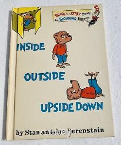 1968 Vintage Inside Outside Upside Down, Stan & Jan Berenstain Book Club 1er Yz