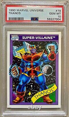1990 Impel Marvel Universe Super Villains Thanos #79 Psa 10 Gem Mint Mcu