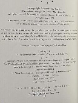 1ère Édition Chambre Des Secrets D'harry Potter? Rare Typo En American 1st Print
