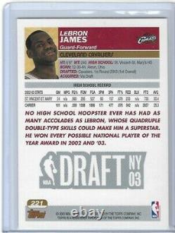 2003 2004 Topps Lebron James Rookie 1st Edition Card #221 Rare Rc