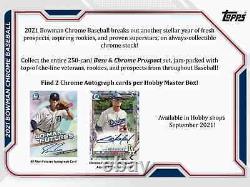 2021 Bowman Chrome Baseball Hobby Box Nouvelle Marque Scellée Livraison De Priorité Gratuite