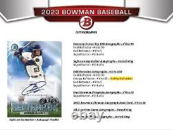 2023 Bowman Baseball Hobby Box Nouvelle Marque Livraison Gratuite Rapide