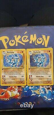 2x 1995 Première Édition Originale De Machamp Holo Pokémon Card 8/102 Rare