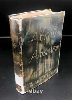 Absalom, Absalom! William Faulkner True Première 1ère / 1ère Edition Dj Original 1936