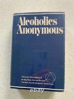 Alcoholics Anonymous 3ème Edition 1ère Impression Veste À Poussière Original