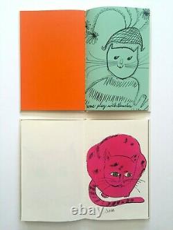 Andy Warhol Rare 1987 1st Ed 25 Cats Nom Sam Slipcase De Collection 2 Ensemble De Livres