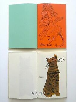 Andy Warhol Rare 1987 1st Ed 25 Cats Nom Sam Slipcase De Collection 2 Ensemble De Livres