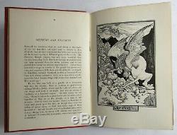 Antique 1899 Livre Rouge Des Histoires Animaux Andrew Lang Enfants Art Nouveau