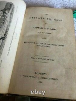 Arctic Expedition Parry Journal Privé Capitaine Lyon Esquimau Première Édition 1824