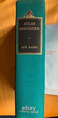 Atlas Shrugd (1957) Ayn Rand, Première Édition, Première Impression Dans Un Wrapper Original