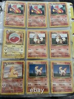 Binder Of Pokémon Cartes Originales. Ensemble De Base 1996. Première Édition Holo Rare Common