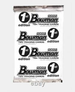Bowman 2021 1ère Édition Sealed Box (24 Packs) Confirmé