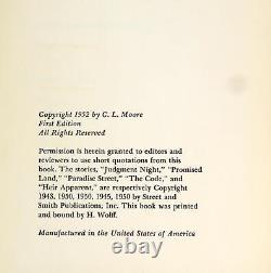 C L Moore Première Édition 1952 Jugement Night Couverture Rigide Gnome Press Sci-fi Hc Avec Dj
