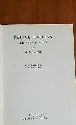 C. S. Lewis Prince Caspian (première Édition, 3e Édition, Royaume-uni)