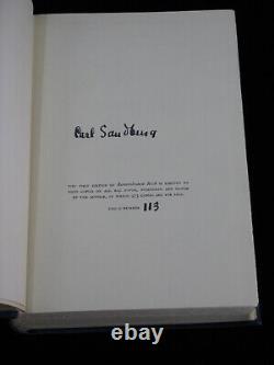 Carl Sandburg / La Pierre Du Souvenir Deux Volume Signé Édition Slipcase 1er Éd 1948