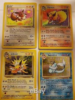 Carte Pokemon Collections Rares D'origine 1990 Nouvelle Condition Eevee & 3 Holo