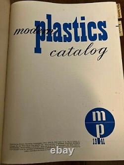 Catalogue exhaustif et complet de plastiques modernes de 1941 - Première édition reliée, rare.