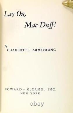 Charlotte Armstrong 1ère Édition 1942 Mise Sur Mac Duff Couverture Rigide Avec Cache-camisole