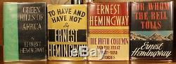 Complete 1er Ernest Hemingway Édition Collection Signé Adieu Aux Armes Rares