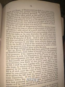 Convention Constitutionnelle -livret-? Pour L'état Du New Hampshire 1877