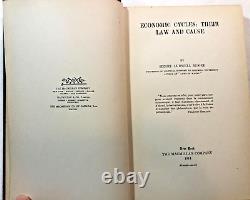 Cycles économiques Leur loi et leur cause par Henry Ludwell Moore Première édition 1914