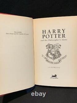 Deluxe 1ère Édition, 1ère Impression, Royaume-uni Harry Potter Et La Pierre Philosophale