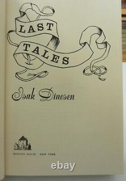 Dernières histoires par Isak Dinesen. Première édition sous jaquette. 1957