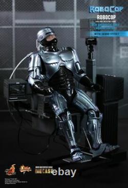 Dhl 1/6 Hot Toys Mms203d05 Robocop Avec Chaise Mécanique Station D'arrimage Figure