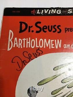Dr Seuss A Signé Bartholomew Et La Première Édition Oobleck 1949 Couverture De L'album Auto