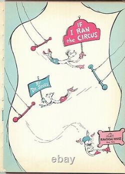 Dr. Seuss Première Édition-1956-if I Ran The Circus-vintage-scarce In 1ère Édition