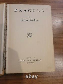 Dracula De Bram Stoker 1897 Première Édition Américaine Ny Grosset & Dunlap