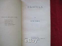 Dracula Par Bram Stoker Signés Pour Frank A. Munsey Première Édition -1897