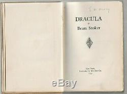Dracula Par Stoker Bram First Edition 1899 Us Doubleday Vampire Horreur
