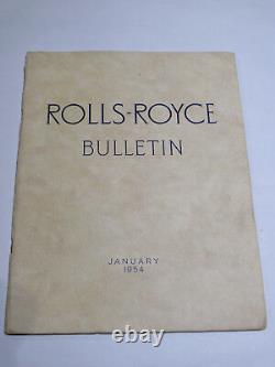 Ensemble de bulletins originaux de Rolls Royce, première édition, de 1952 à 1957