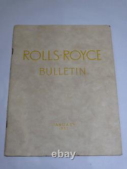 Ensemble de bulletins originaux de Rolls Royce, première édition, de 1952 à 1957