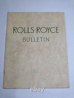 Ensemble de bulletins originaux de Rolls Royce, première édition, de 1952 à 1957