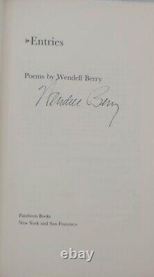 Entrées signées de Wendell Berry, première édition