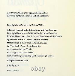 Eudora Welty A Signé La 1ère Édition Limitée 1972 La Fille De L'optimiste Couverture Rigide