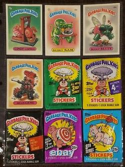 Garbage Seau Kids Original Series 1 Gpk 1985 Os1 Matte 31-card Set + 5 Packs De Cire
