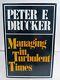 Gestion En Temps De Turbulences Peter Drucker Signé 1980 Première édition Hc / Dj Tb+