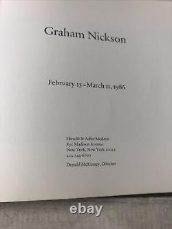 Graham Nickson 1ère Édition 1986 Hirschl Et Adler Modernes