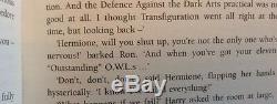 Harry Potter Et Misprint De Sang-mêlé Prince Rare Owl Sur La Page 99