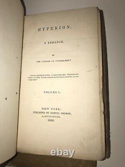 Henry Wadsworth Long Fellow! (édition Entière, 1839!) Dans Le Kit De Reliure Original Rare