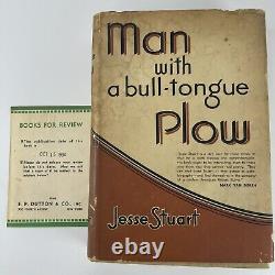 Homme avec une charrue à langue de boeuf par Jesse Stuart 1ère édition 1ère impression 1934