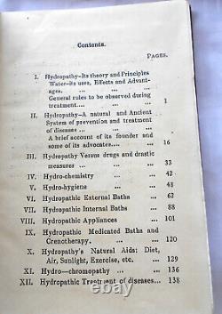 Inde 1928 Hydrothérapie Homéopathie Cure d'eau Naturopathie 1re édition Illustrée rare